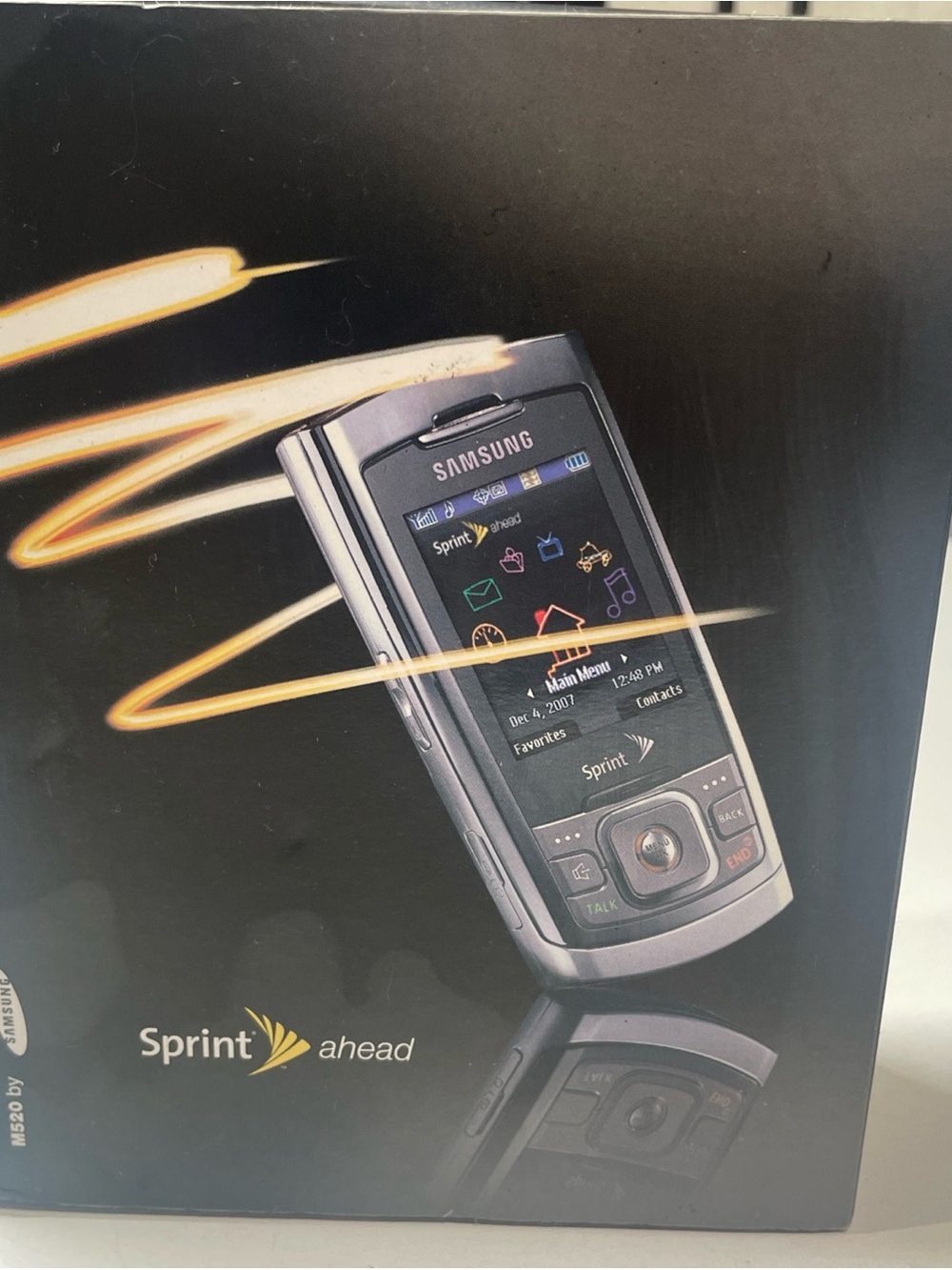 Vintage Samsung SPH-M520 Silver (Sprint)  Slider Phone - In Box w/M - Untested